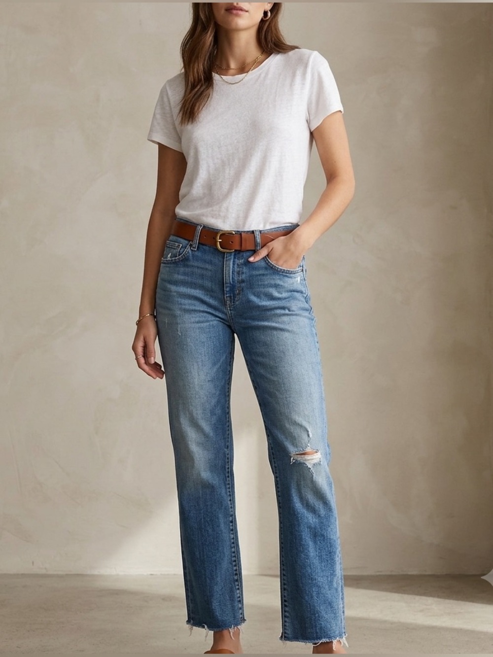 7 For All Mankind Original Bootcut Jeans Size 27 Distressed Made in USA